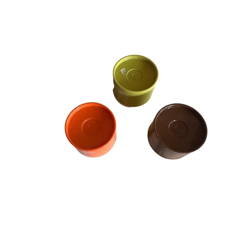 Vintage Tupperware Spice Shakers Set Of 3 - Cloves Rosemary & Thyme Multicolor
